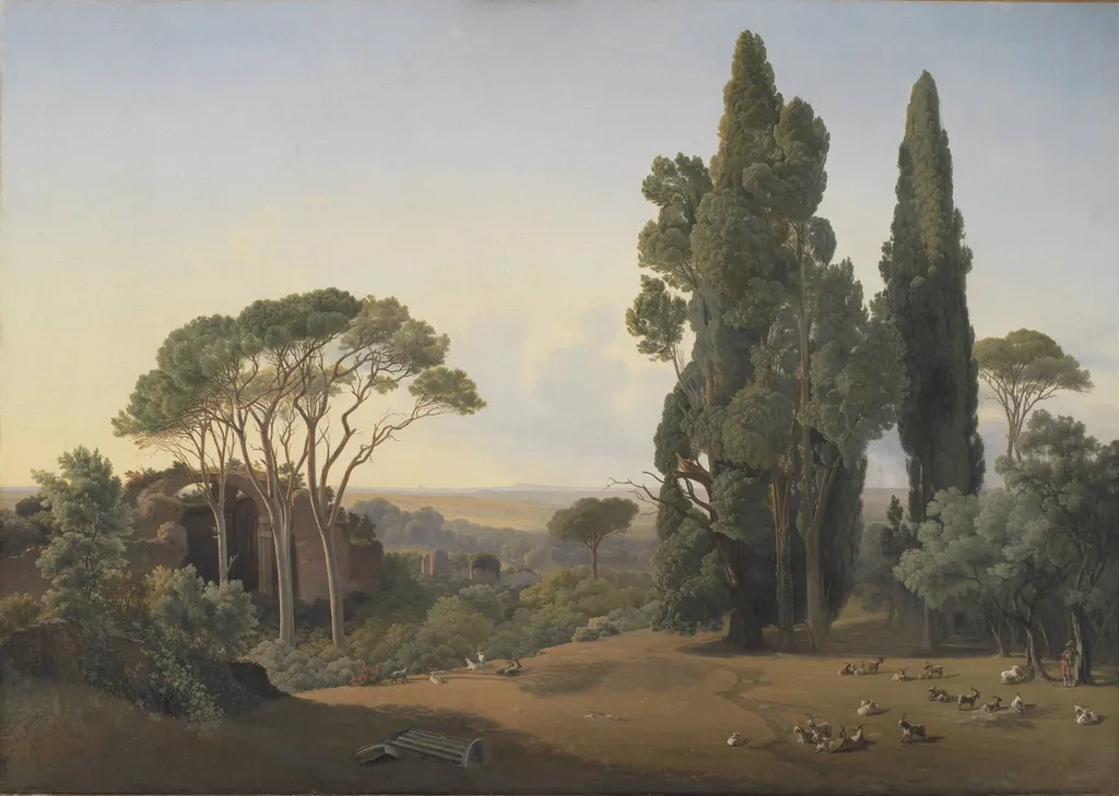 A View from Hadrian's Villa, Tivoli, by Unknown, 1832