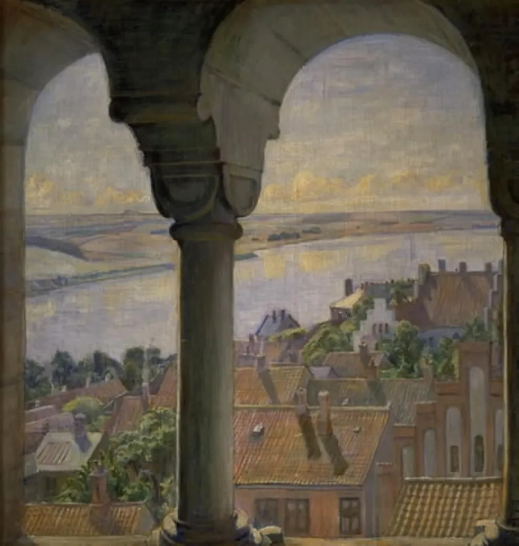A view from the Tower of Viborg Cathedral, by Unknown, 1902