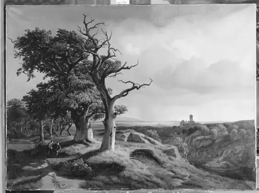 A view of Bohemia from Oberlausitz, by Unknown