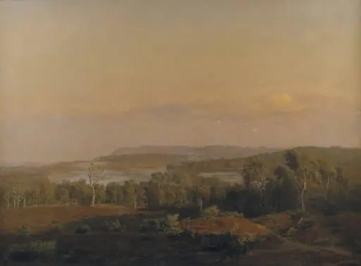 A View towards Himmelbjerget, Jutland. Evening, by Unknown