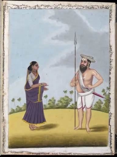 A warrior and his wife, by Unknown