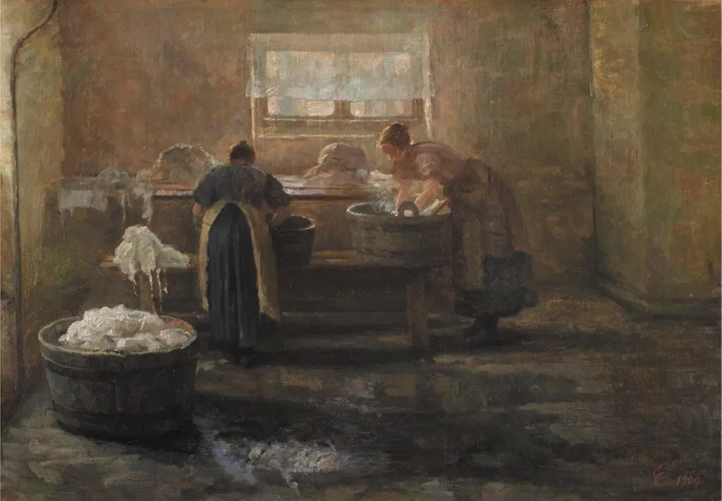 A Wash House, by Unknown, 1900