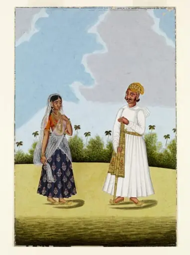 A watchman and his wife, by Unknown