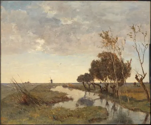 A Watercourse near Abcoude, by Unknown