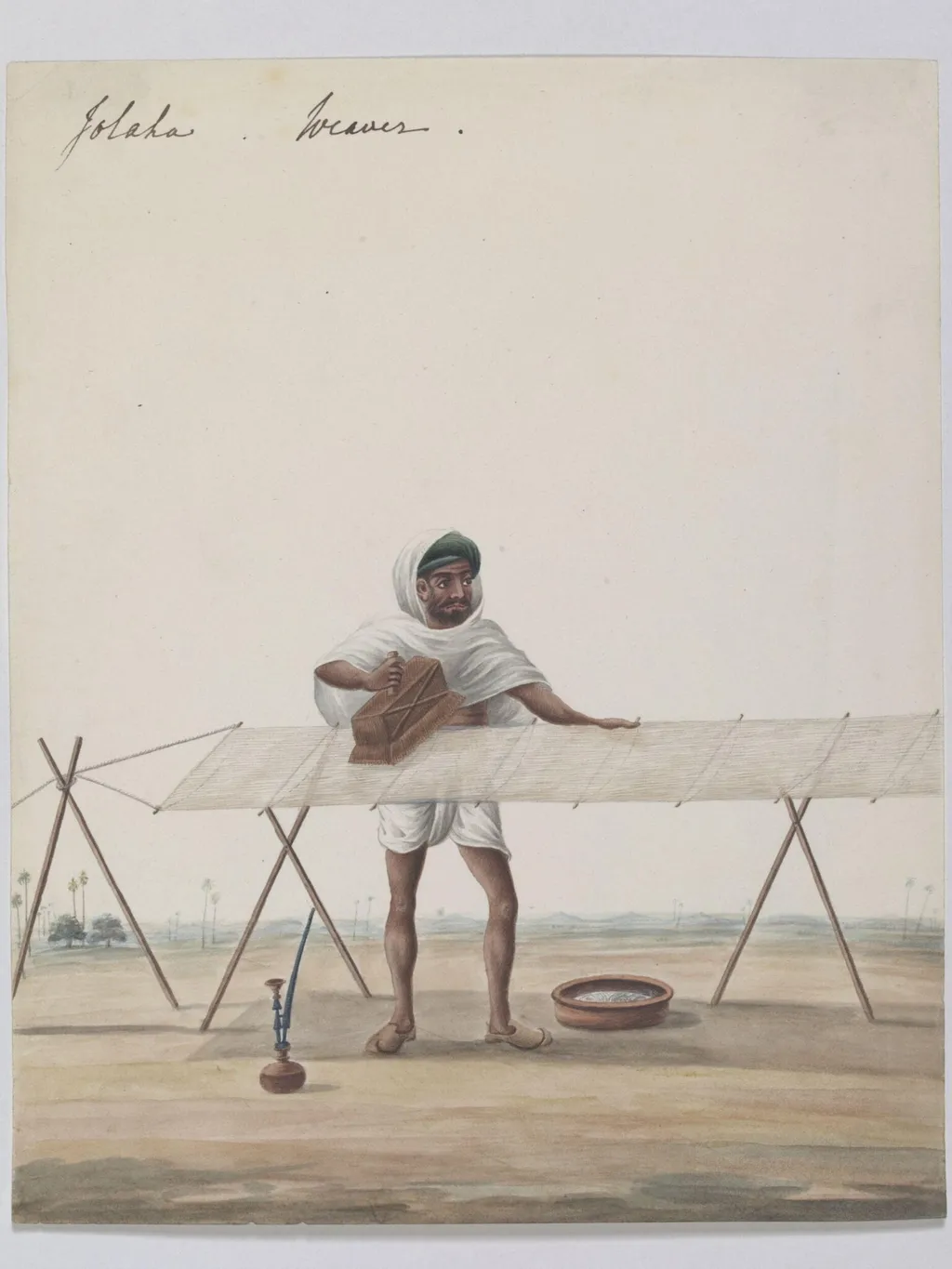 A weaver, by Unknown, paint, 1826