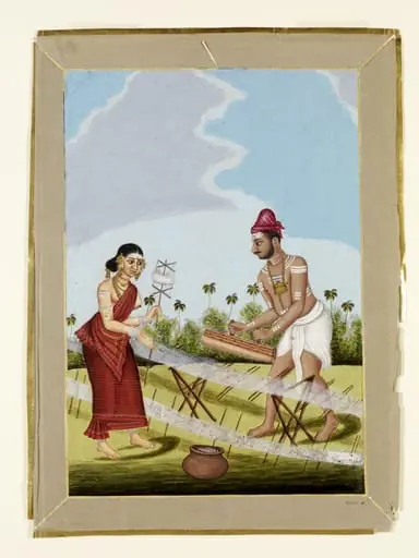 A Weaver and his wife, by Unknown