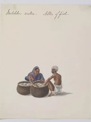 A woman fish-seller, by Unknown