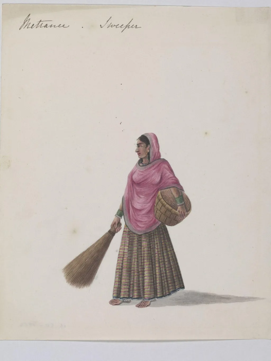 A Woman sweeper, by Unknown, paint, 1826
