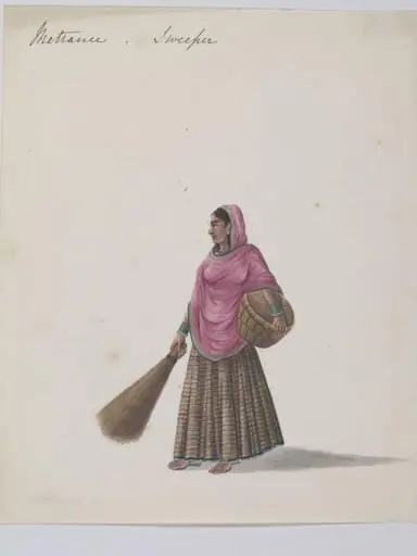A Woman sweeper, by Unknown
