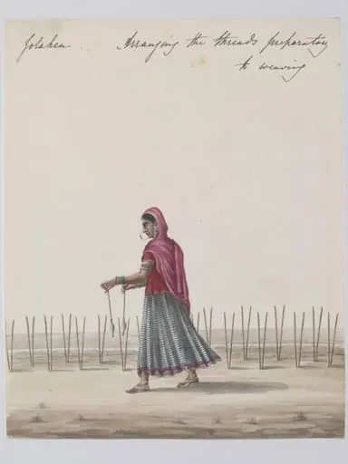 A woman weaver, by Unknown