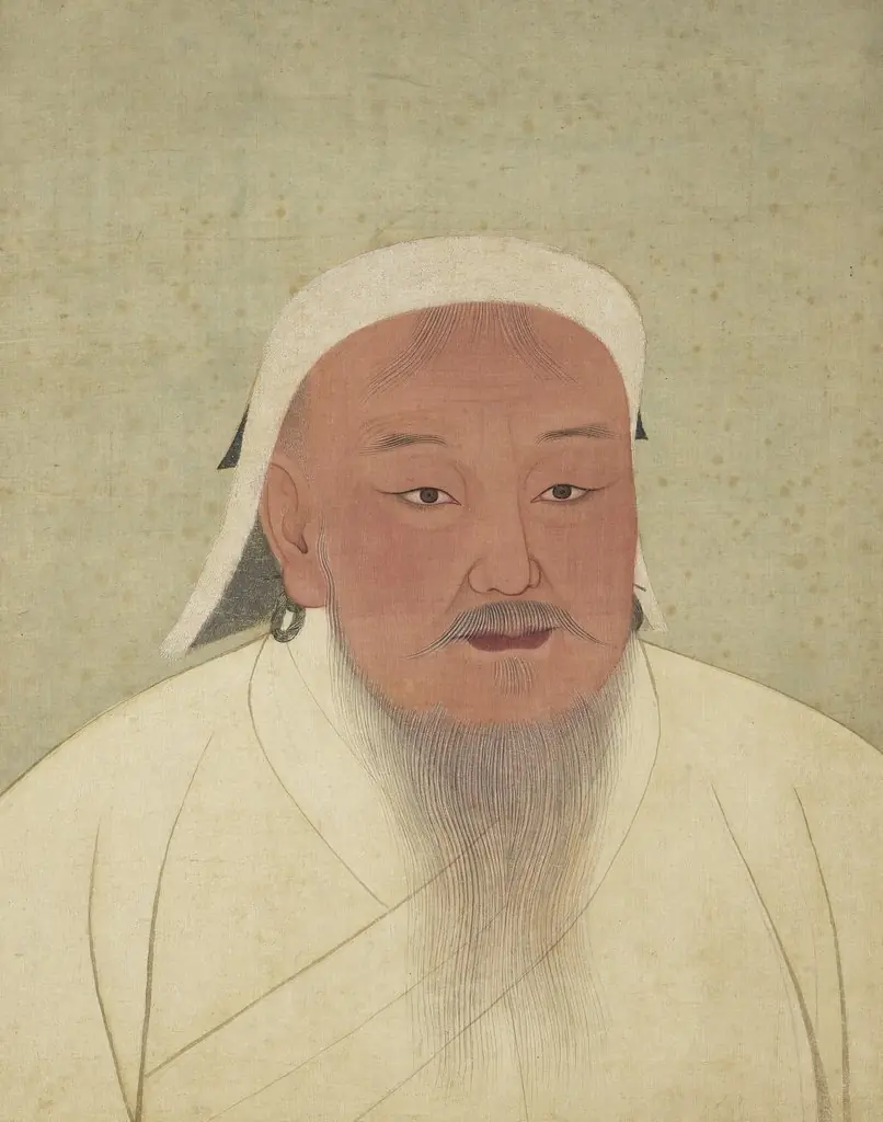 元代帝半身像册-元太祖皇帝像, by Unknown