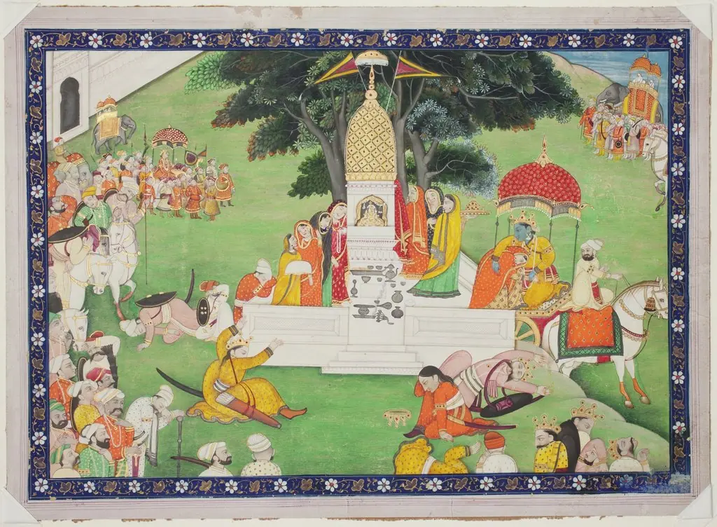 Abduction of Rukmini, by Unknown