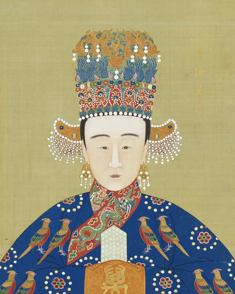 明代帝后半身像册(二)-孝恪皇后, by Unknown