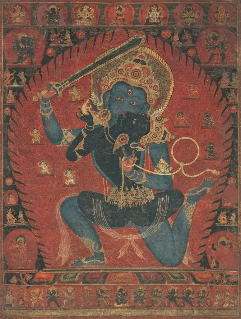 Achala with His Consort Vishvavajri, by Unknown