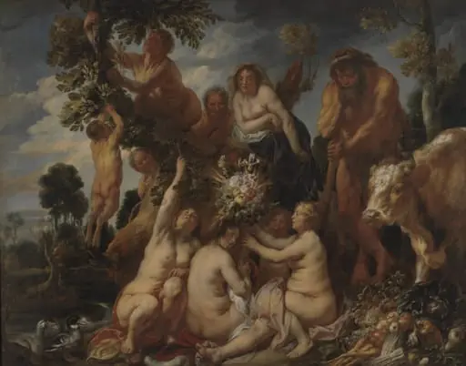 Achelous Defeated by Hercules. The Origin of the Cornucopia. (Allegory of Fruitfulness), by Unknown