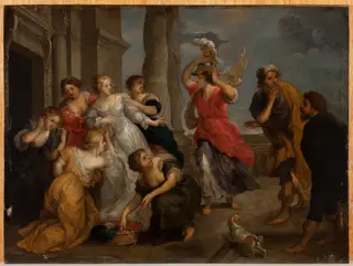 Achill unter den Töchtern des Lykomedes, by Unknown, 1750