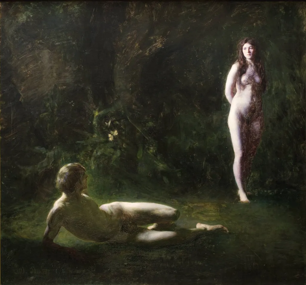 Adam and Eve, by Unknown, 1887