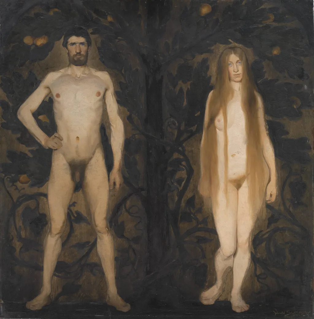 Adam and Eve, by Unknown, 1891