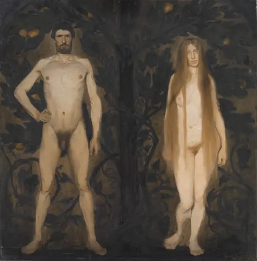 Adam and Eve, by Unknown