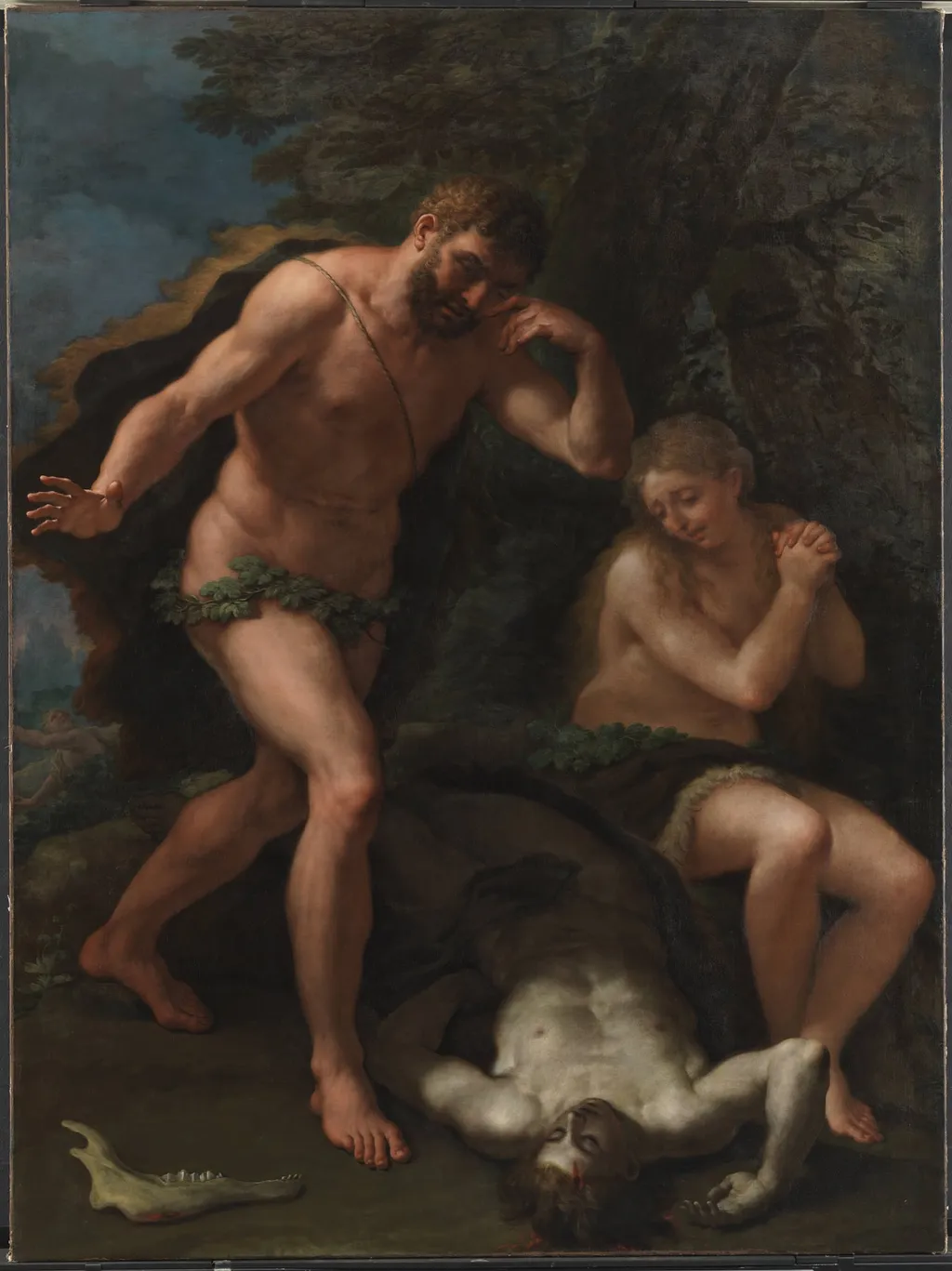 Adam and Eve Lamenting over the Body of Abel, by Unknown, 1750