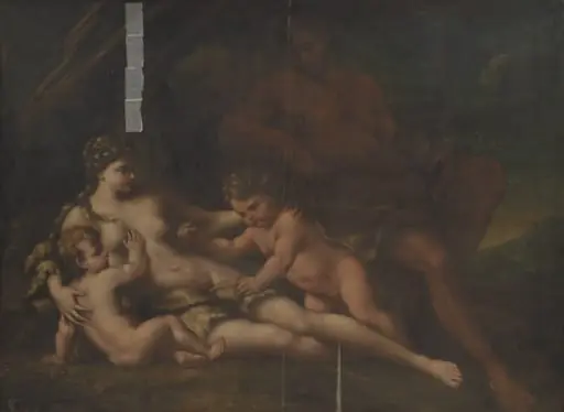 Adam and Eve with Cain and Abel, by Unknown