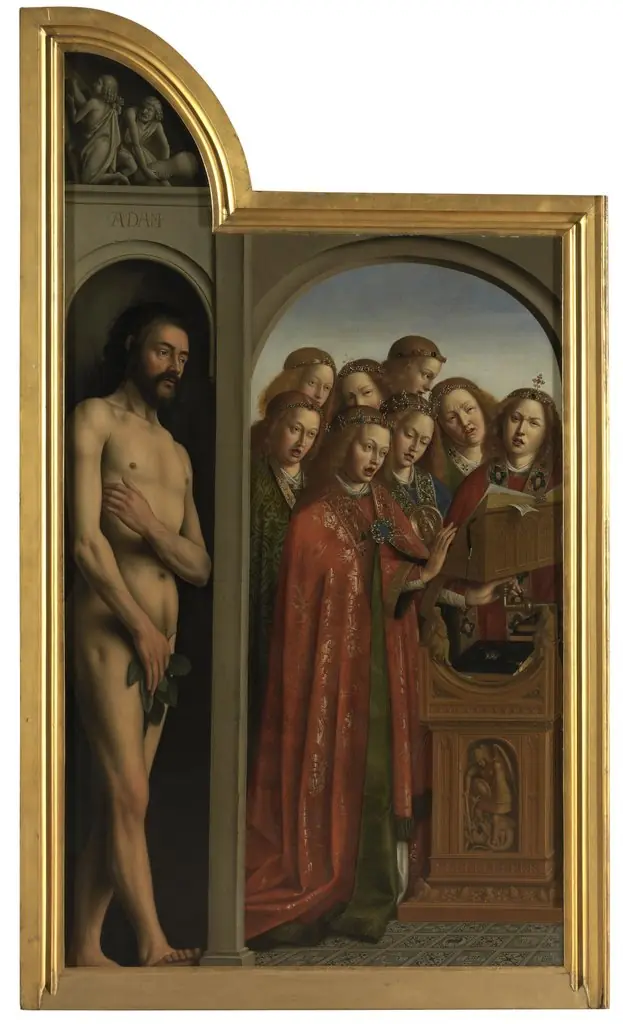 Adam and Singing Angels, by Unknown