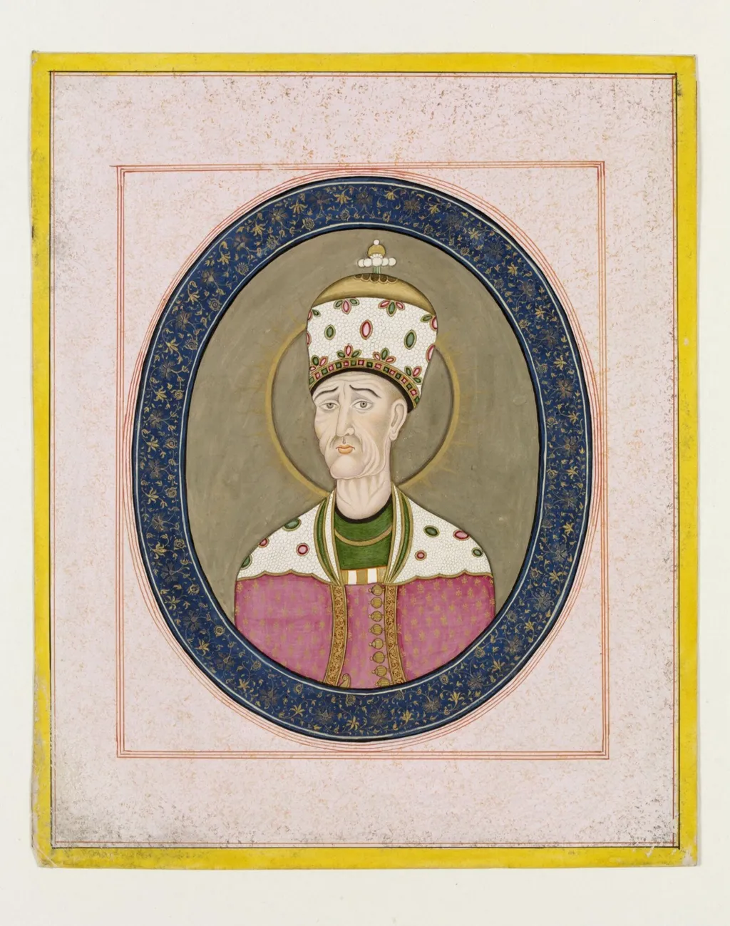 Aga Muhammad Khan Qajar, by Unknown, paint, 1840