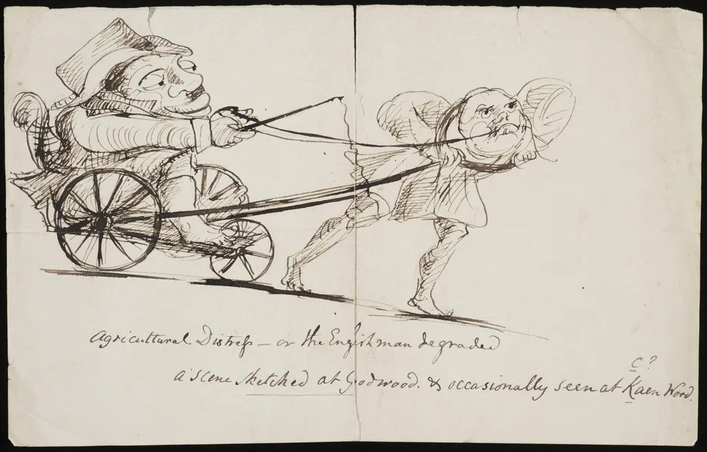 Agricultural Distress - or the Englishman degraded, by Unknown, 1830