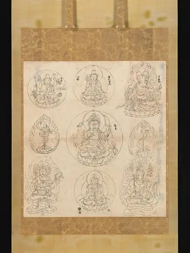 愛染曼荼羅図像 (Aizen mandara zuzō)|Iconographical Drawing of the Mandala of the Wisdom King Aizen, by Unknown, 2