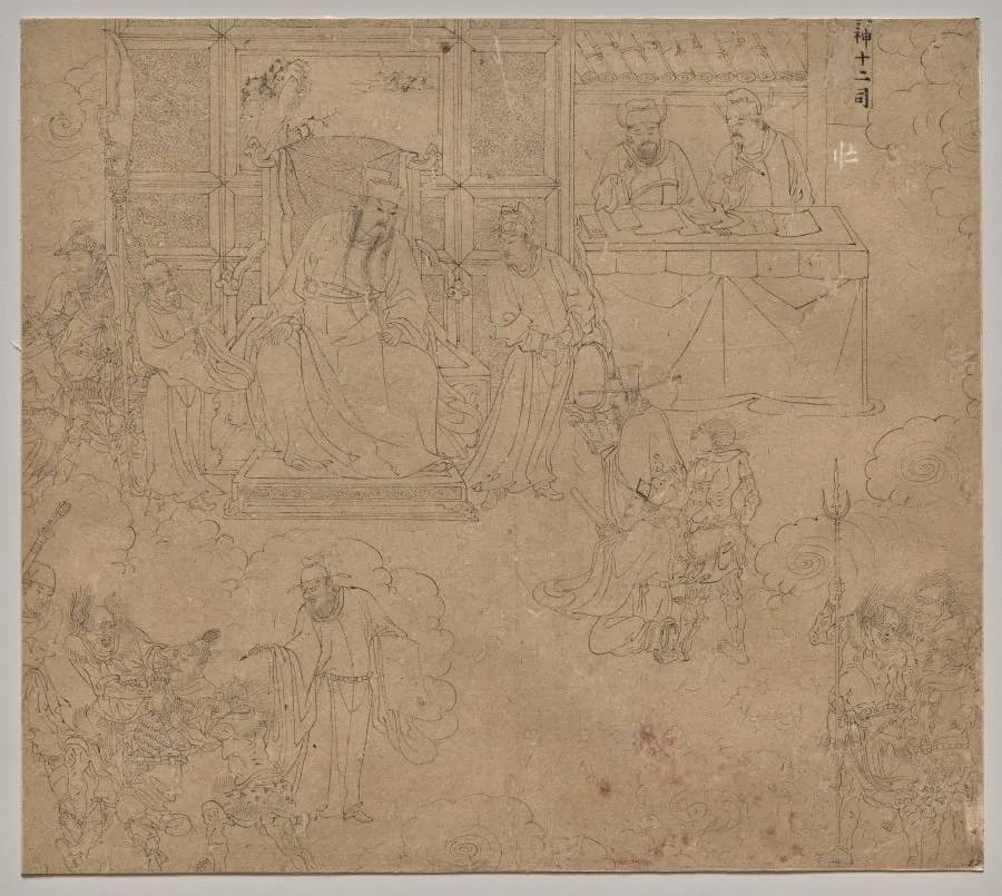 Album of Daoist and Buddhist Themes: Kings of Hells: Leaf 27, by Unknown, unspecified, 1204