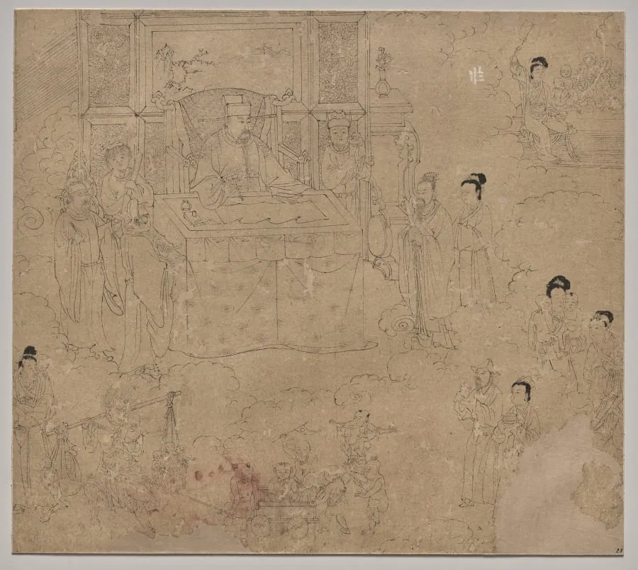 Album of Daoist and Buddhist Themes: Kings of Hells: Leaf 28, by Unknown, unspecified, 1204