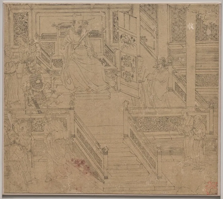 Album of Daoist and Buddhist Themes: Kings of Hells: Leaf 29, by Unknown, unspecified, 1204