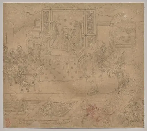 Album of Daoist and Buddhist Themes: Kings of Hells: Leaf 30, by Unknown