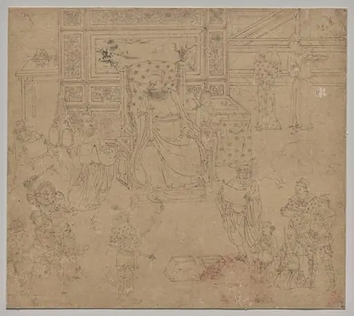Album of Daoist and Buddhist Themes: Kings of Hells: Leaf 34, by Unknown, 1204