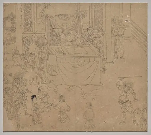 Album of Daoist and Buddhist Themes: Kings of Hells: Leaf 35, by Unknown
