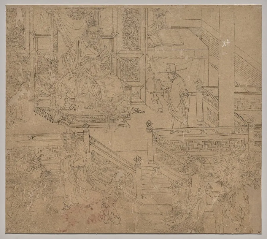 Album of Daoist and Buddhist Themes: Kings of Hells: Leaf 40, by Unknown, unspecified, 1204