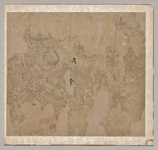 Album of Daoist and Buddhist Themes: Procession of Daoist Deities: Leaf 3, by Unknown