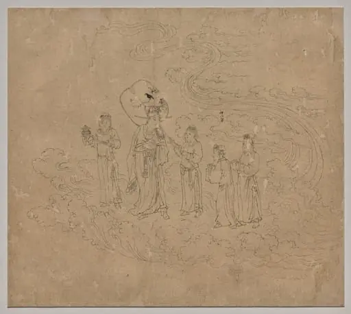 Album of Daoist and Buddhist Themes: Procession of Daoist Deities: Leaf 10, by Unknown