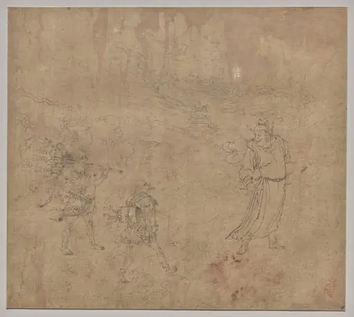 Album of Daoist and Buddhist Themes: Procession of Daoist Deities: Leaf 18, by Unknown