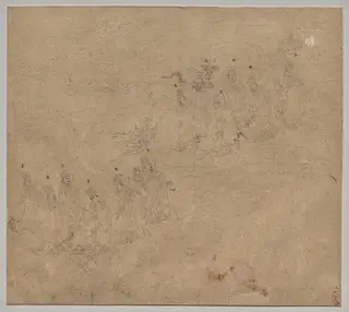 Album of Daoist and Buddhist Themes: Procession of Daoist Deities: Leaf 25, by Unknown, 1204