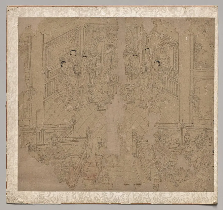 Album of Daoist and Buddhist Themes: Procession of Daoist Deities: Leaf 2, by Unknown, unspecified, 1204