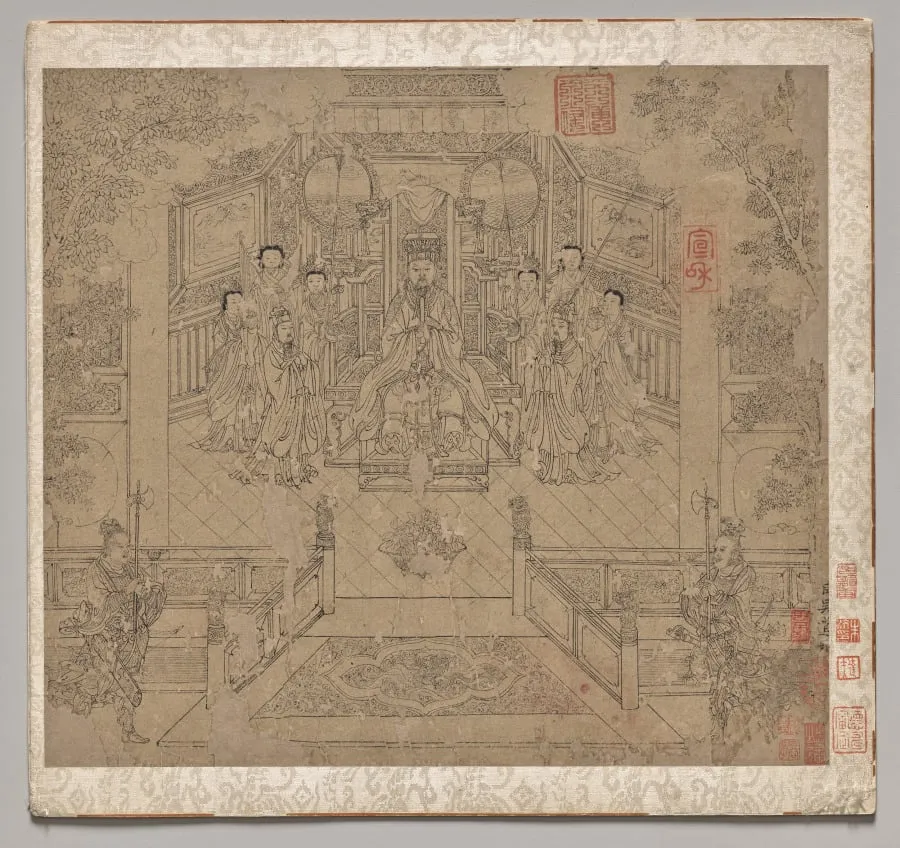 Album of Daoist and Buddhist Themes: Procession of Daoist Deities: Leaf 1, by Unknown, unspecified, 1204
