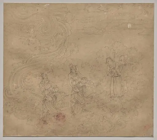 Album of Daoist and Buddhist Themes: Procession of Daoist Deities: Leaf 17, by Unknown