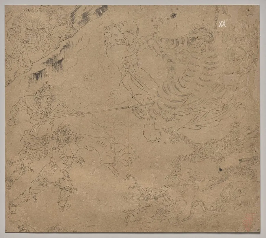 Album of Daoist and Buddhist Themes: Search the Mountain: Leaf 44, by Unknown, unspecified, 1204