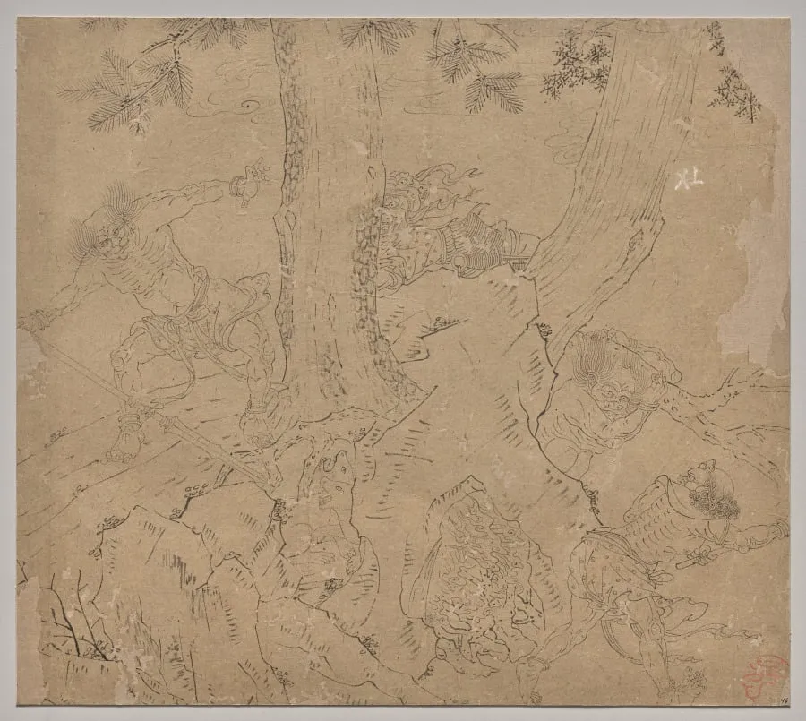 Album of Daoist and Buddhist Themes: Search the Mountain: Leaf 46, by Unknown, unspecified, 1204