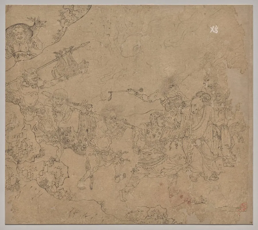 Album of Daoist and Buddhist Themes: Search the Mountain: Leaf 45, by Unknown, unspecified, 1204