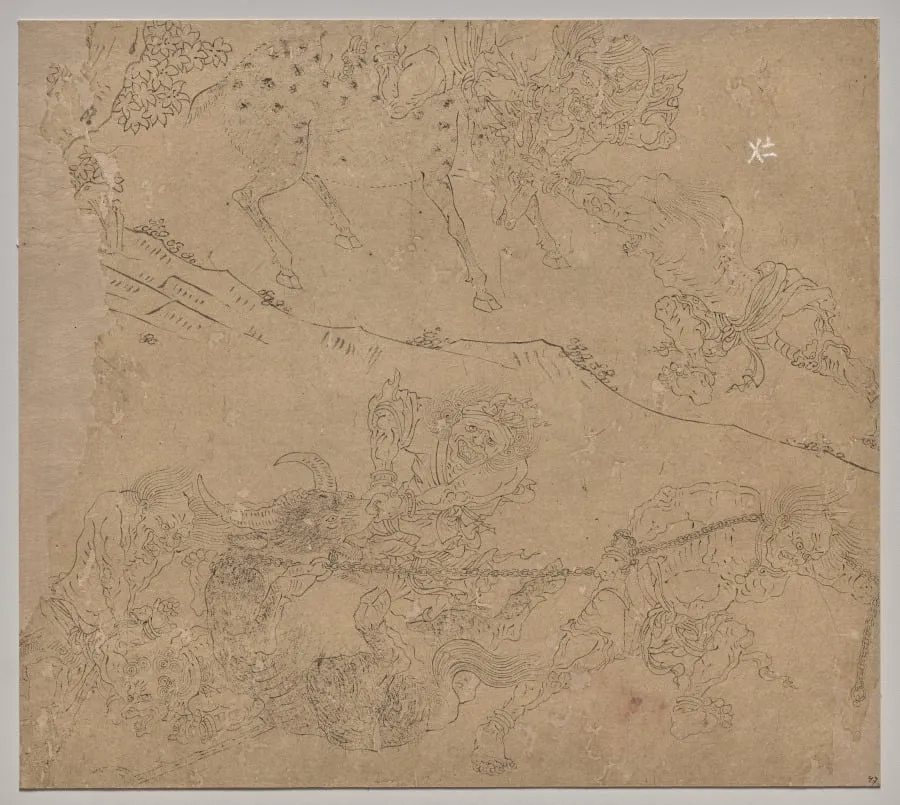 Album of Daoist and Buddhist Themes: Search the Mountain: Leaf 47, by Unknown, unspecified, 1204