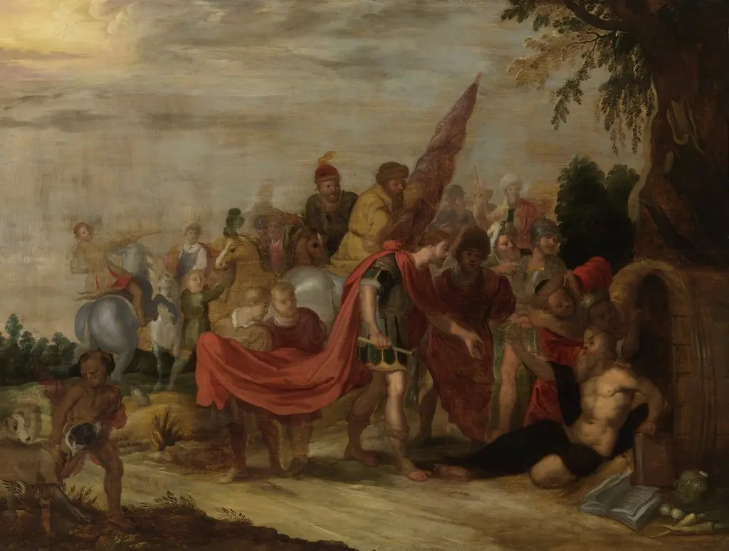 Alexander en Diogenes, by Unknown