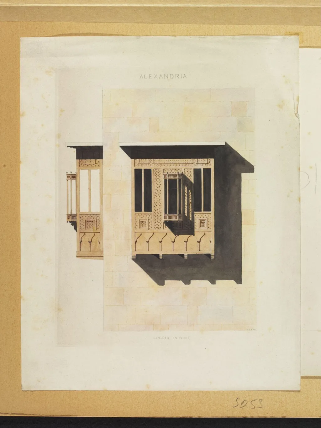 Alexandria: Loggia in Wood, by Unknown, watercolor, 1840