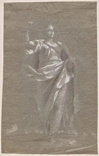 Allegorical Figure (recto), by Unknown